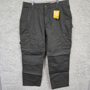 Carhartt Ripstop Cargo Work Pant Men 38x30 Moss Green Relaxed Fit Rugged Utility
